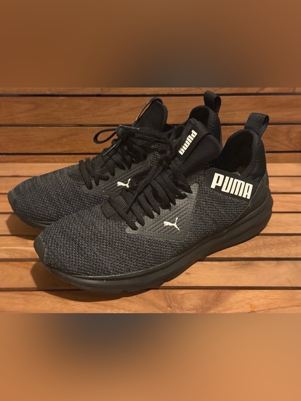 Puma Men’s Enzo Beta Woven Running Shoes in Black 9.5